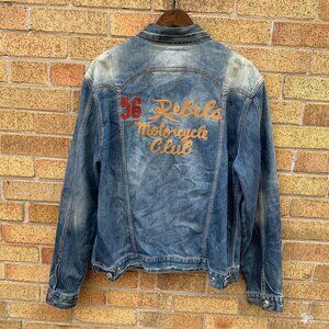 Vintage True Religion Jean Jacket XXL JIMMY Embroidered